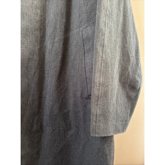 Uniqlo Men's XL Blocktech Trench Coat Gray Waterproof Cotton Lined Tech Jacket - Picture 3 of 4